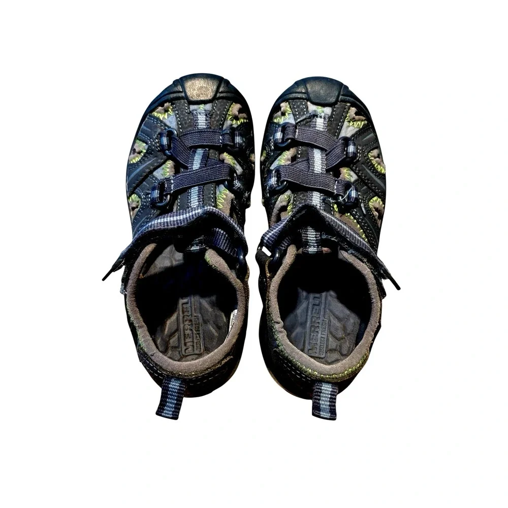 Merrell Hydro Hiker Kids Blue Size 11 Waterproof Shoe Sandals Outdoor Blue Green